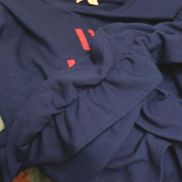 🩷SPEECHLESS Girls Size M Long Sleeved Navy Shirt "I'm Very Busy" - Picture 6 of 8